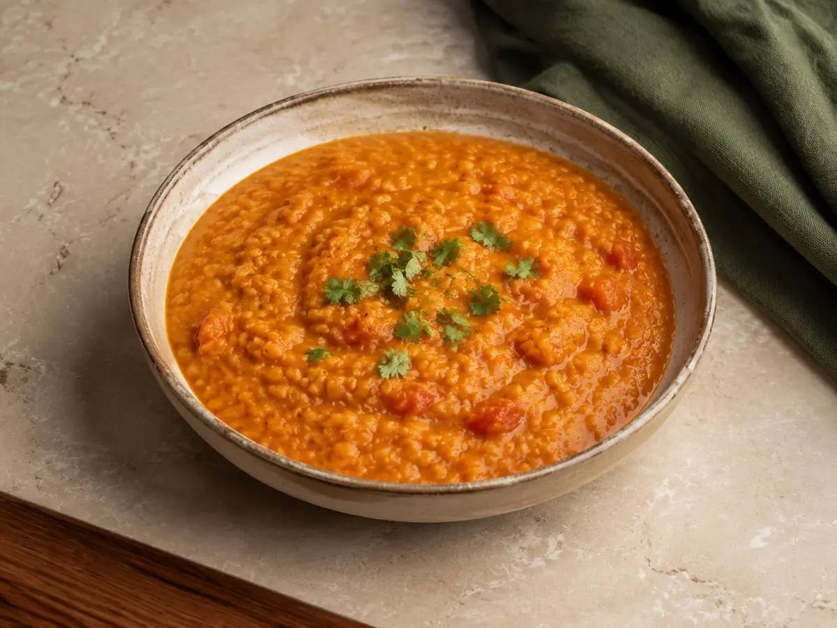 Dahl doux de lentilles corail